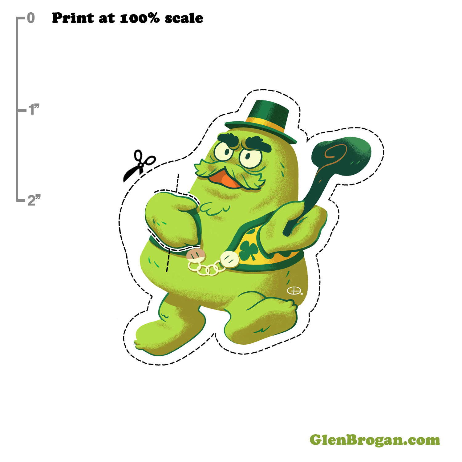 I made a dumb thing and so can you! Yes Uncle O'Grimacey can adorn your  shamrock shake (or whatever else) and uncomfortably watch as you enjoy it.  Download the file to make